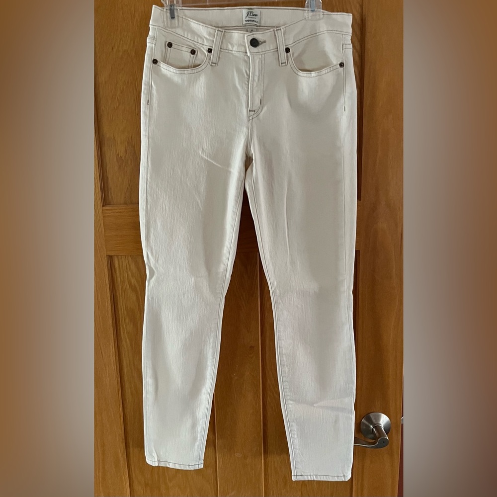 J. Crew Toothpick Jean in Ecru